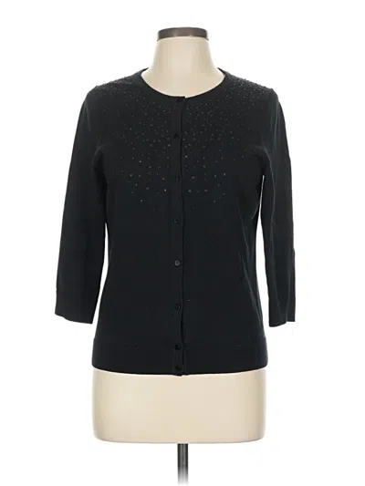 Pre-owned Talbots Outlet Cardigan Sweater In Black