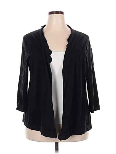 Pre-owned Talbots Outlet Cardigan Sweater In Black