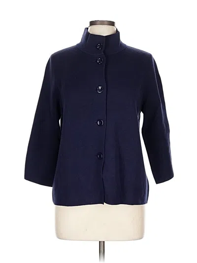 Pre-owned Talbots Outlet Cardigan Sweater In Blue