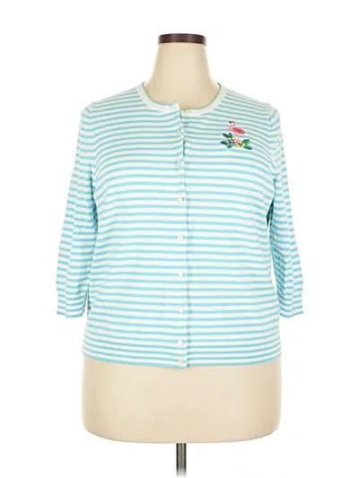 Pre-owned Talbots Outlet Cardigan Sweater In Blue