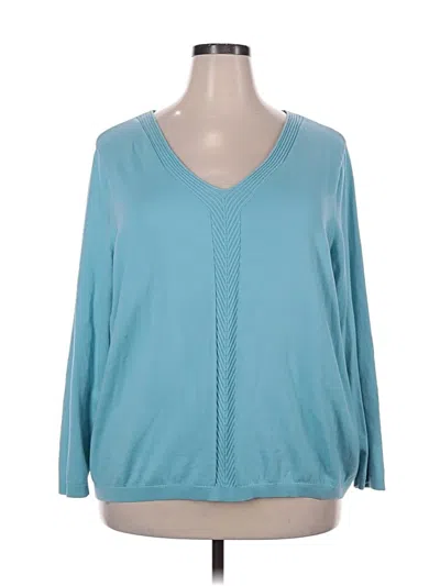 Pre-owned Talbots Outlet Cardigan Sweater In Blue