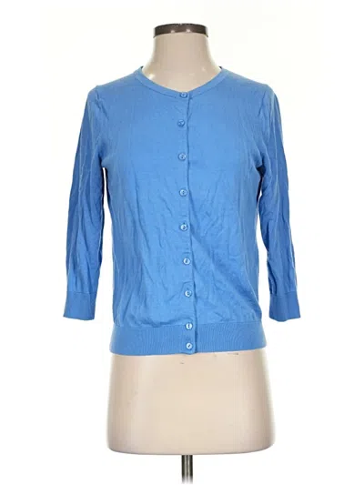 Pre-owned Talbots Outlet Cardigan Sweater In Blue