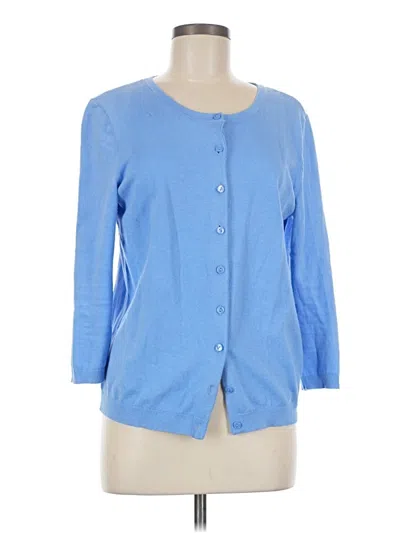 Pre-owned Talbots Outlet Cardigan Sweater In Blue