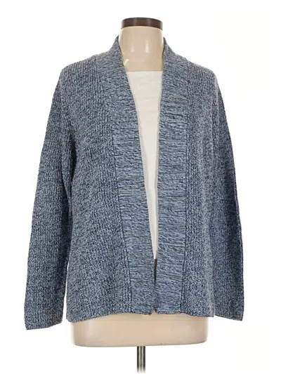 Pre-owned Talbots Outlet Cardigan Sweater In Blue
