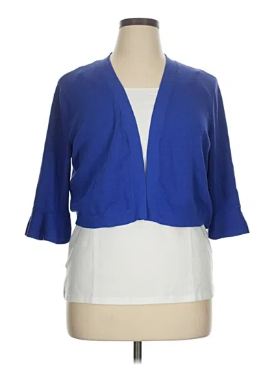 Pre-owned Talbots Outlet Cardigan Sweater In Blue
