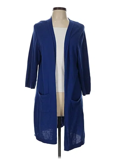 Pre-owned Talbots Outlet Cardigan Sweater In Blue