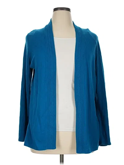 Pre-owned Talbots Outlet Cardigan Sweater In Blue