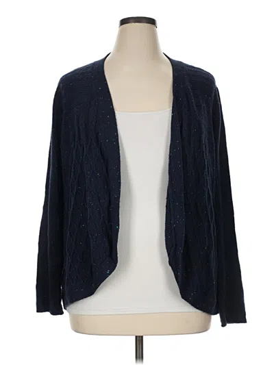 Pre-owned Talbots Outlet Cardigan Sweater In Blue