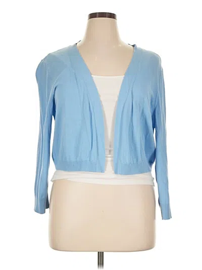 Pre-owned Talbots Outlet Cardigan Sweater In Blue