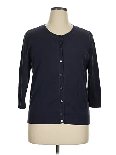 Pre-owned Talbots Outlet Cardigan Sweater In Blue