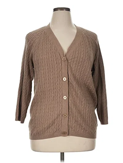 Pre-owned Talbots Outlet Cardigan Sweater In Brown