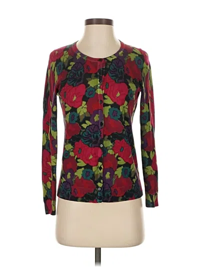 Pre-owned Talbots Outlet Cardigan Sweater In Burgundy