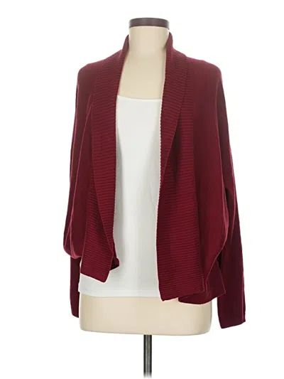 Pre-owned Talbots Outlet Cardigan Sweater In Burgundy