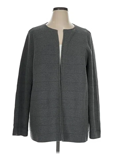Pre-owned Talbots Outlet Cardigan Sweater In Gray