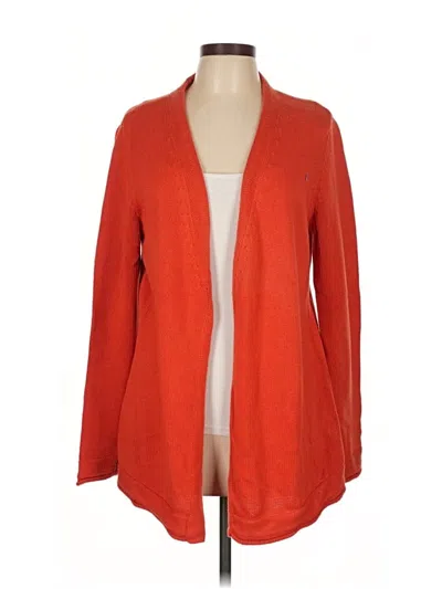 Pre-owned Talbots Outlet Cardigan Sweater In Orange