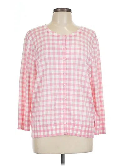 Pre-owned Talbots Outlet Cardigan Sweater In Pink