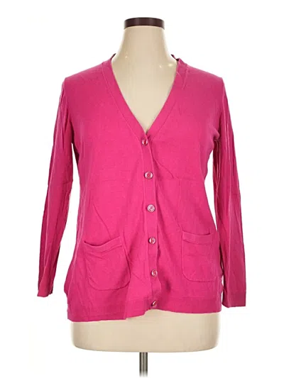 Pre-owned Talbots Outlet Cardigan Sweater In Pink