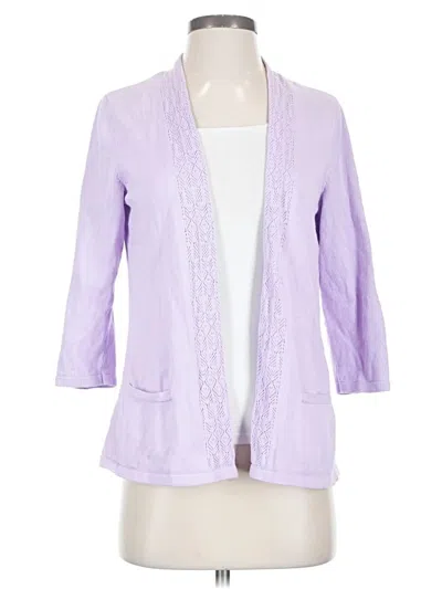 Pre-owned Talbots Outlet Cardigan Sweater In Purple
