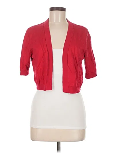 Pre-owned Talbots Outlet Cardigan Sweater In Red
