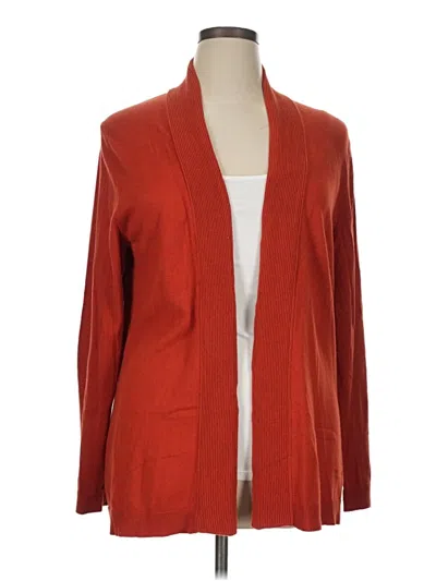 Pre-owned Talbots Outlet Cardigan Sweater In Red