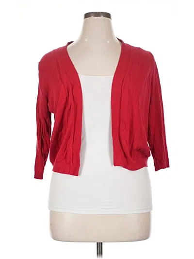 Pre-owned Talbots Outlet Cardigan Sweater In Red