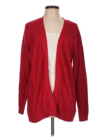 Pre-owned Talbots Outlet Cardigan Sweater In Red