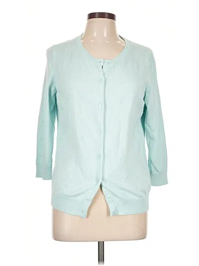 Pre-owned Talbots Outlet Cardigan Sweater In Teal