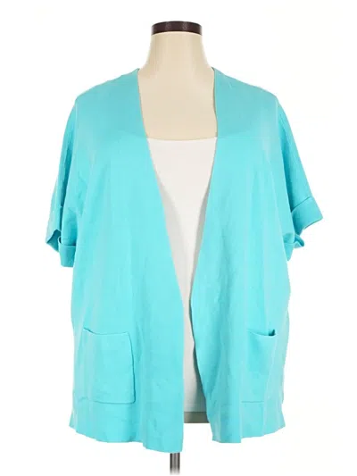 Pre-owned Talbots Outlet Cardigan Sweater In Teal