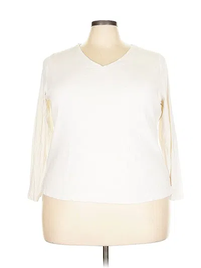 Pre-owned Talbots Outlet Cardigan Sweater In White