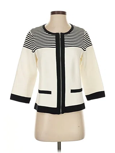 Pre-owned Talbots Outlet Cardigan Sweater In White