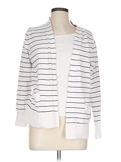 Pre-owned Talbots Outlet Cardigan Sweater In White