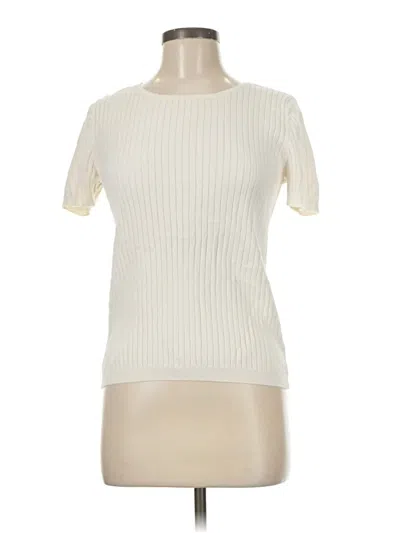Pre-owned Talbots Outlet Cardigan Sweater In White