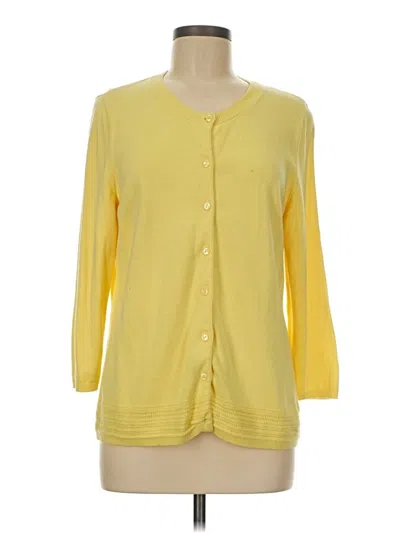 Pre-owned Talbots Outlet Cardigan Sweater In Yellow
