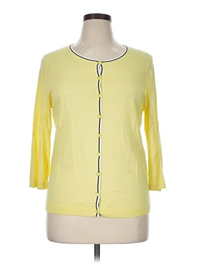 Pre-owned Talbots Outlet Cardigan Sweater In Yellow