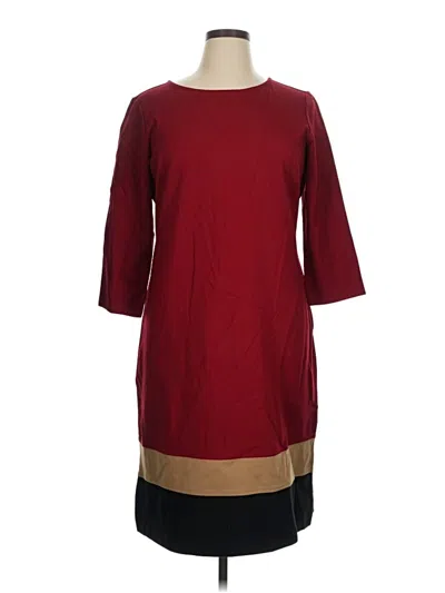 Pre-owned Talbots Outlet Casual Dress In Burgundy