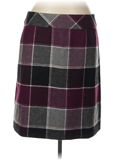 Pre-owned Talbots Outlet Casual Skirt In Burgundy