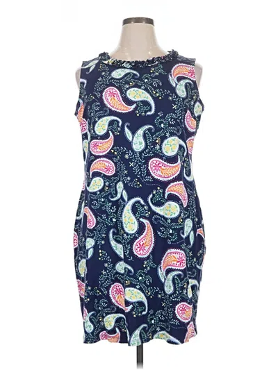 Pre-owned Talbots Outlet Cocktail Dress In Blue