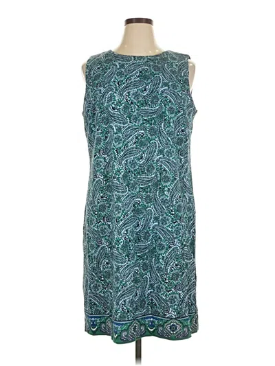 Pre-owned Talbots Outlet Cocktail Dress In Teal