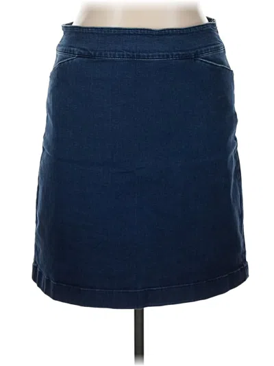 Pre-owned Talbots Outlet Denim Skirt In Blue