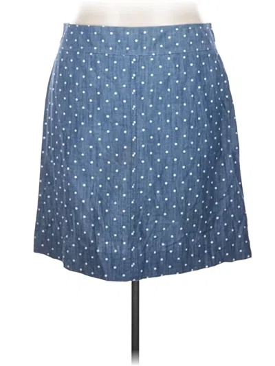 Pre-owned Talbots Outlet Denim Skirt In Blue