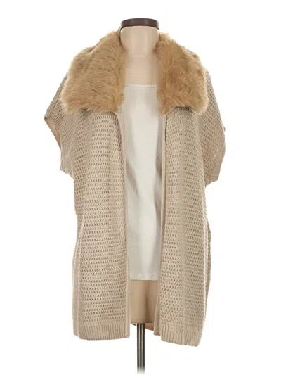 Pre-owned Talbots Outlet Faux Fur Vest In Brown