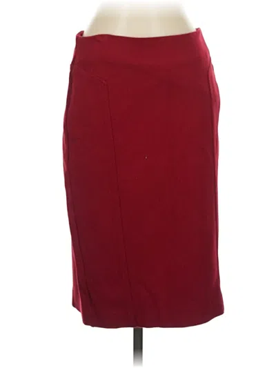 Pre-owned Talbots Outlet Formal Skirt In Burgundy
