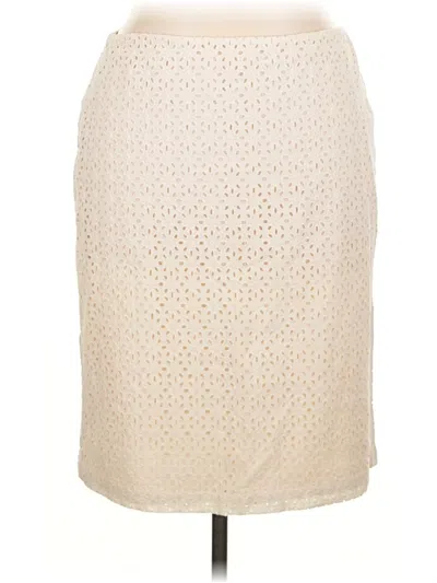 Pre-owned Talbots Outlet Formal Skirt In Ivory