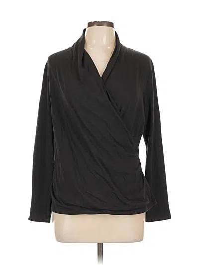 Pre-owned Talbots Outlet Long Sleeve Blouse In Black