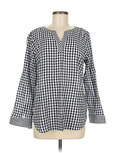 Pre-owned Talbots Outlet Long Sleeve Blouse In Black