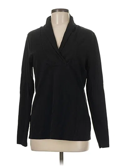 Pre-owned Talbots Outlet Long Sleeve Blouse In Black