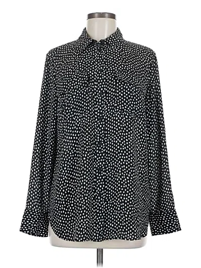 Pre-owned Talbots Outlet Long Sleeve Blouse In Black