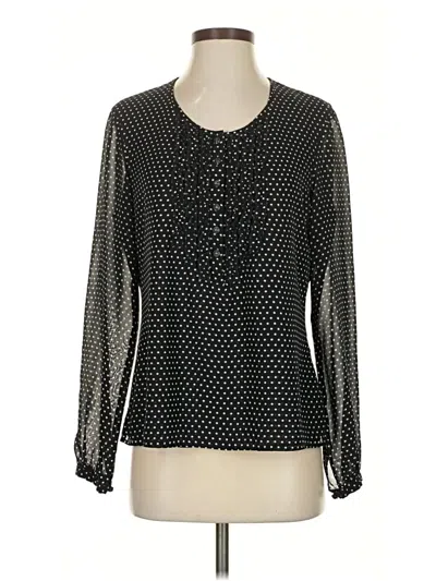 Pre-owned Talbots Outlet Long Sleeve Blouse In Black
