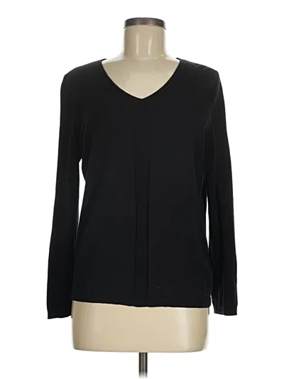 Pre-owned Talbots Outlet Long Sleeve Blouse In Black