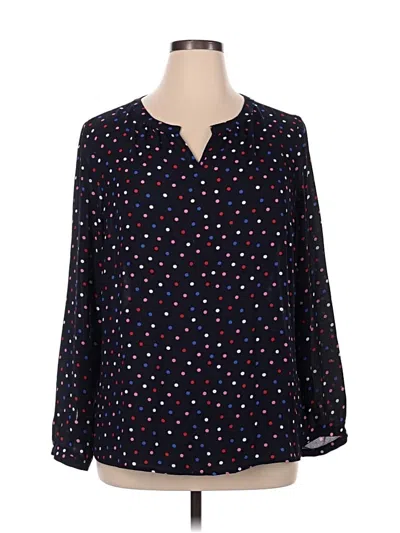Pre-owned Talbots Outlet Long Sleeve Blouse In Black